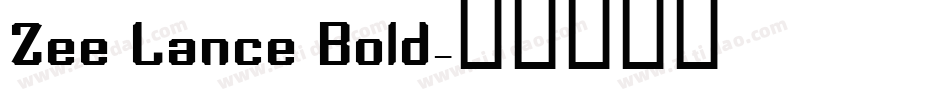 Zee Lance Bold字体转换